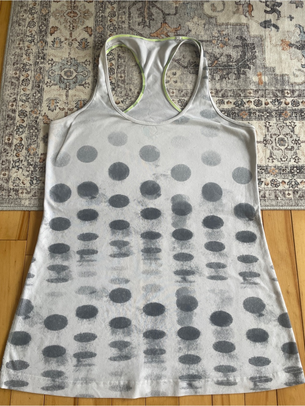 Lululemon Gray Polka Dot Racerback Tank Top